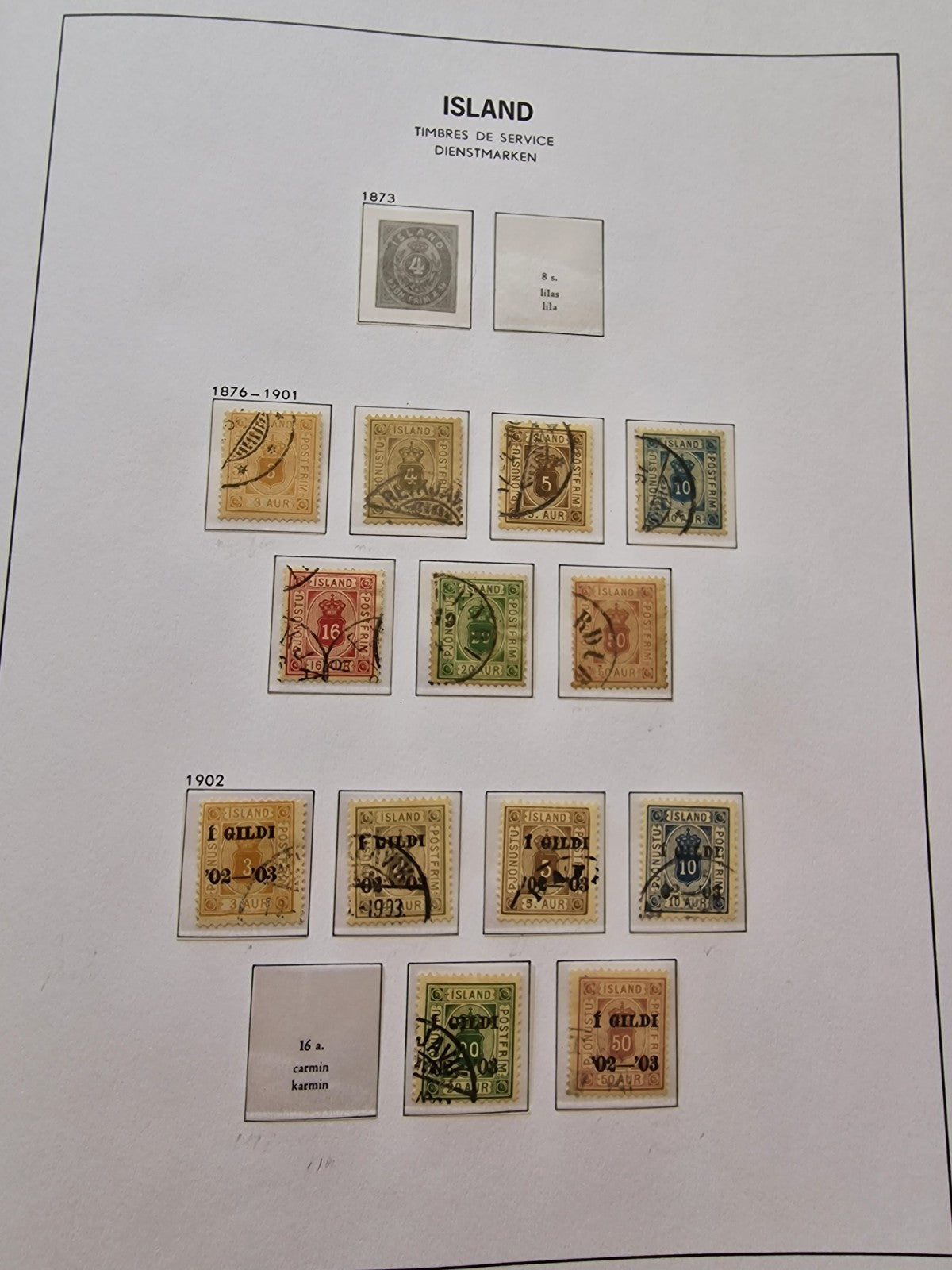 Valuable Iceland Superb Used Collection to 1989 in Davo Album