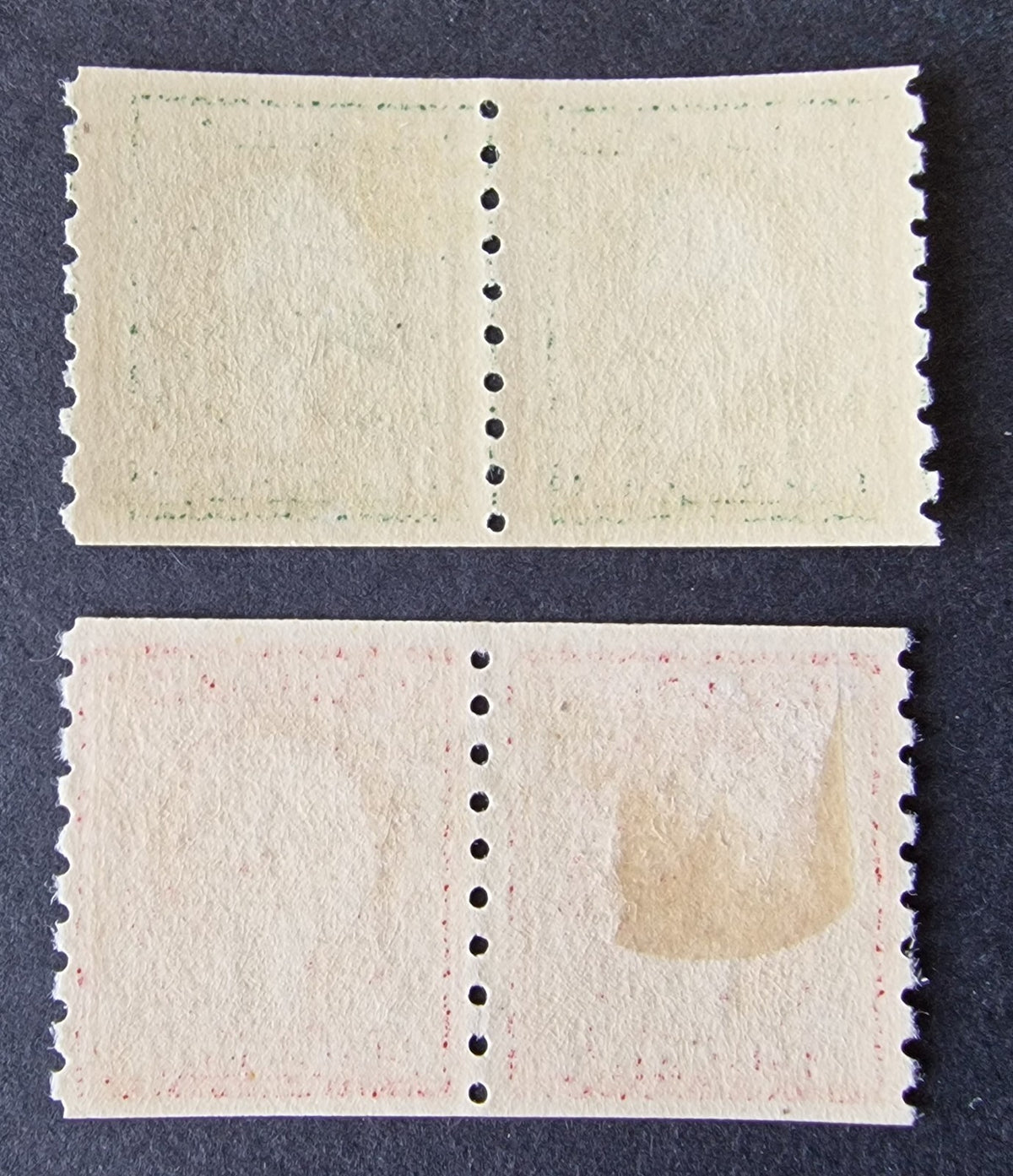 USA 1912 SG421 & 422 SC# 412 & 413 Mint Coil Pairs Imperf x P8½