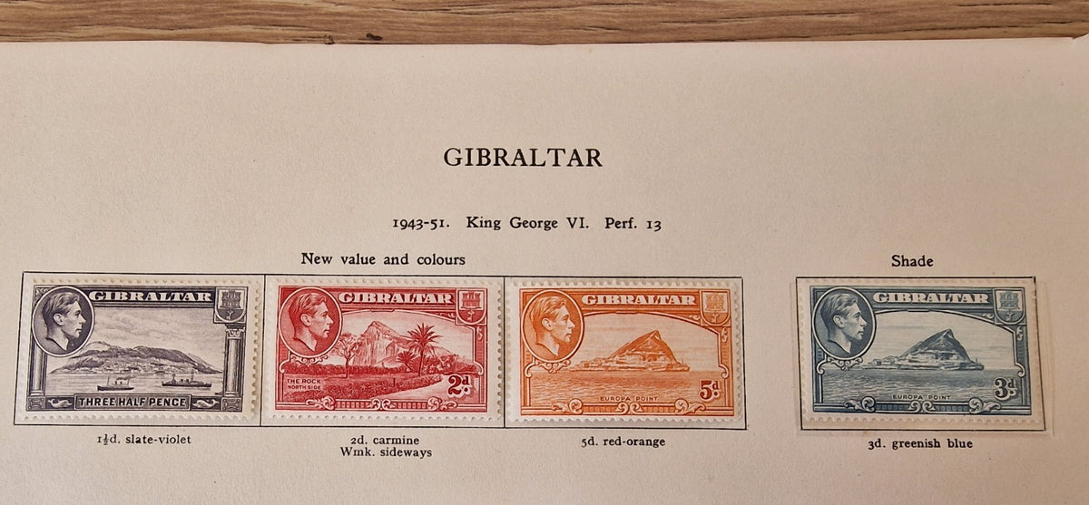 Gibraltar 1938-51 Set Complete for All Perfs/Colours (Less SG124ab) CV £1,550.85