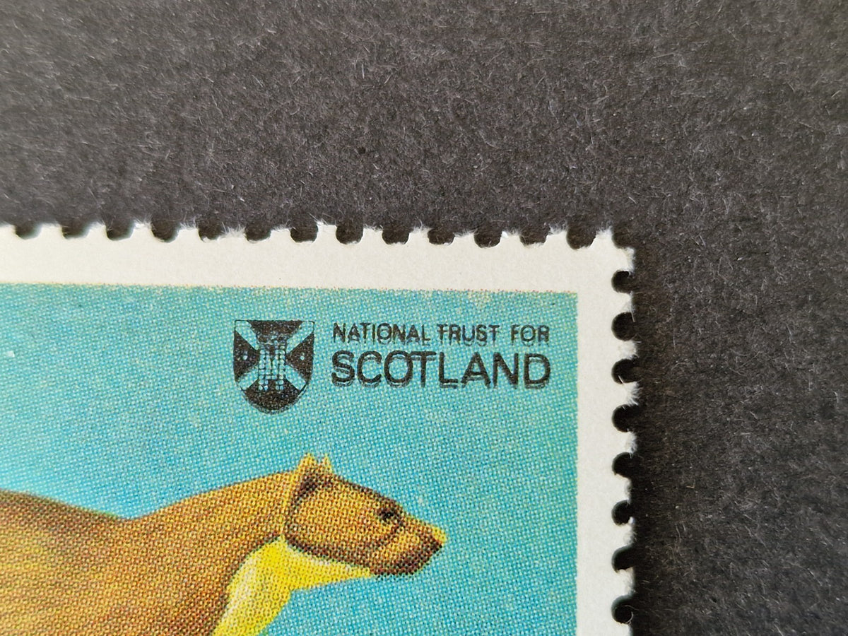St. Kilda  1969 National Trust Pine Marten 4/- Black Printed Double ERROR
