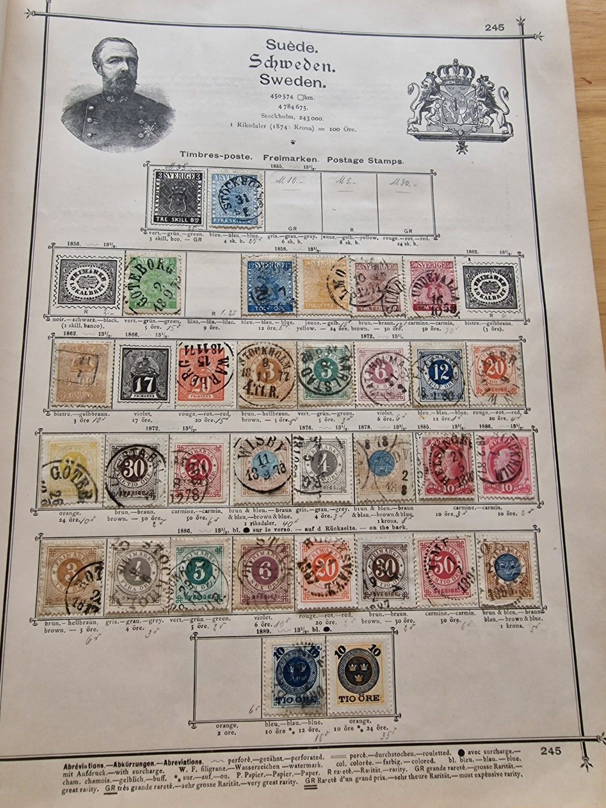 Valuable Stamp Collection in Ornate Old Schwaneberger Album Huge Cat Value
