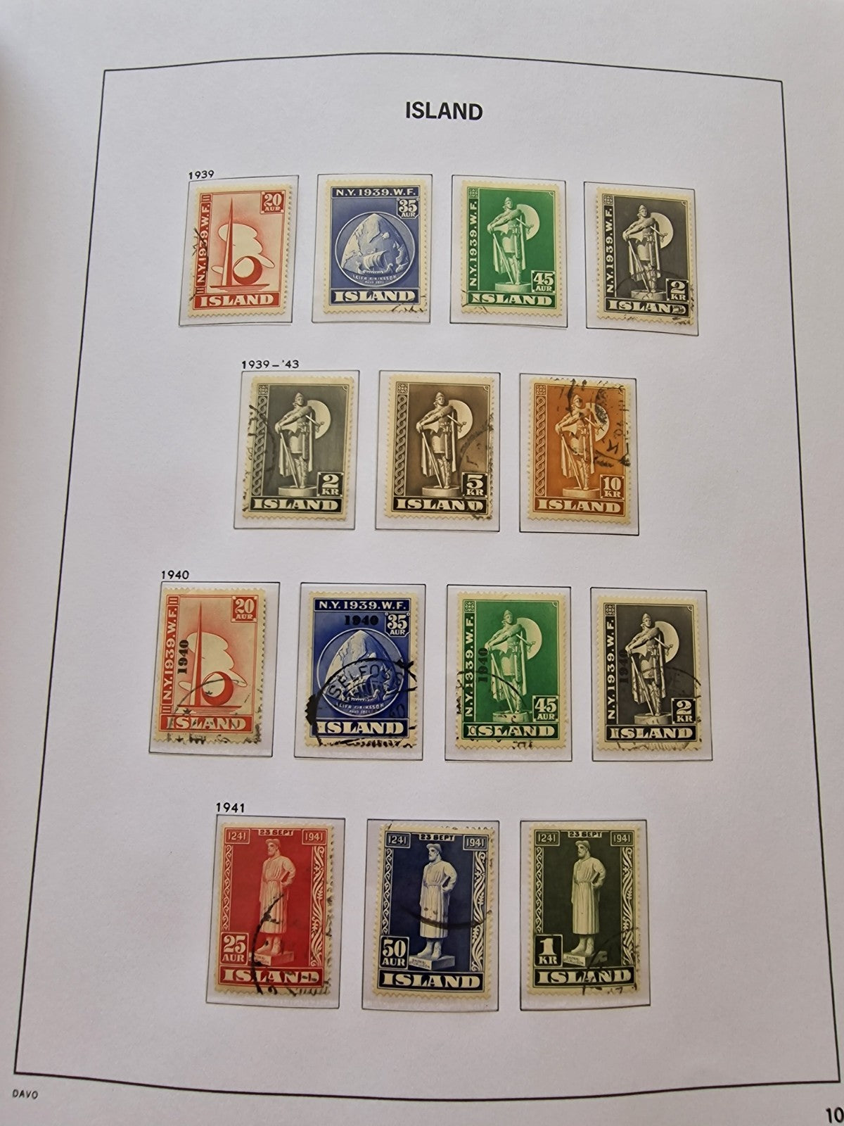 Valuable Iceland Superb Used Collection to 1989 in Davo Album