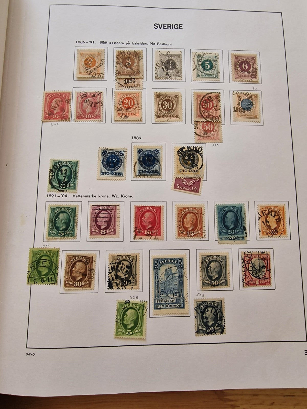 Sweden Superb Used Collection to 1969 in Davo Album Very High Cat Value