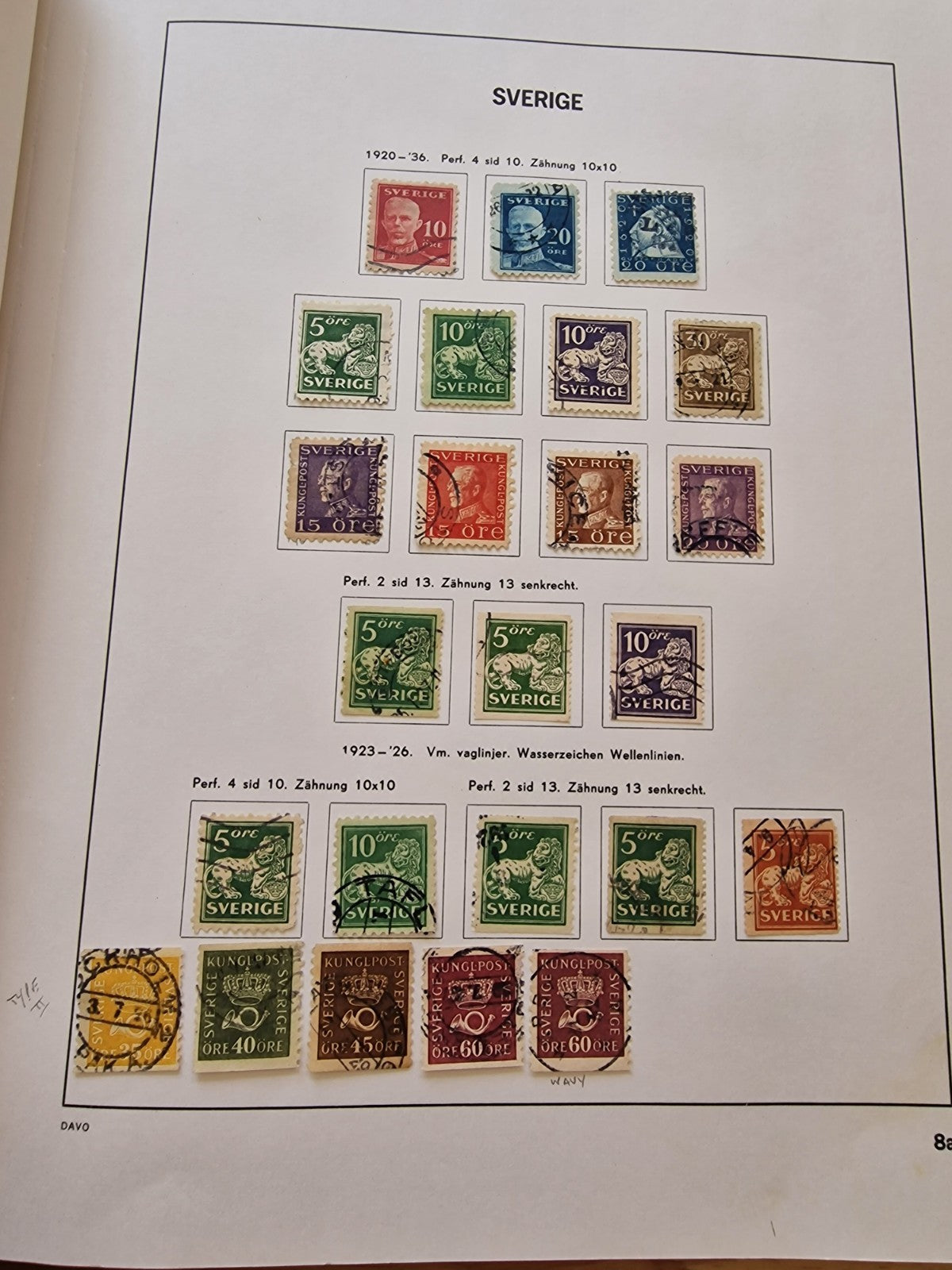 Sweden Superb Used Collection to 1969 in Davo Album Very High Cat Value