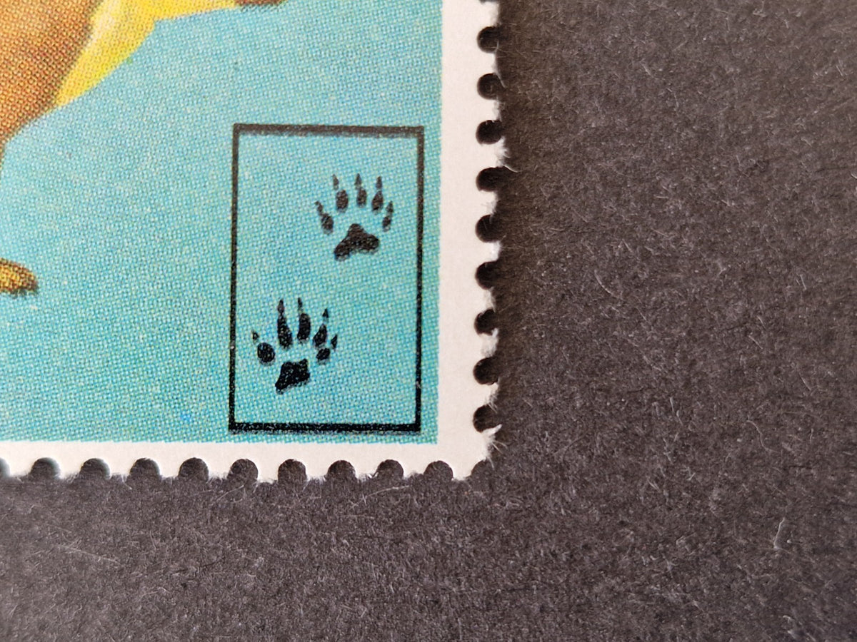 St. Kilda  1969 National Trust Pine Marten 4/- Black Printed Double ERROR