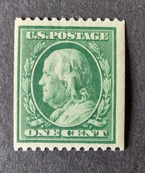 USA 1908-10 SG355 SC #348 1c Green P12xImperf Wmk Double Line USPS MNH