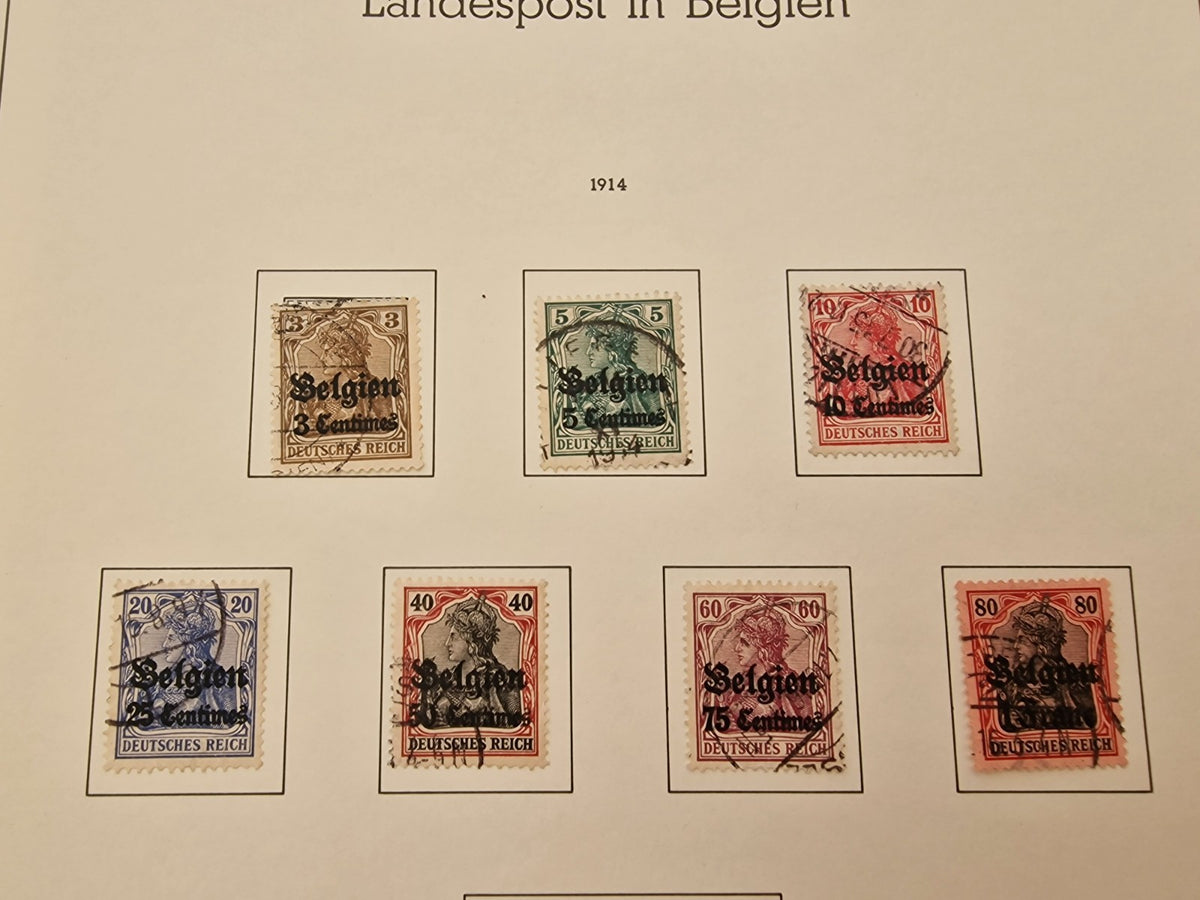 Germany Belgian Occupation 1914 Set Used Cat £90