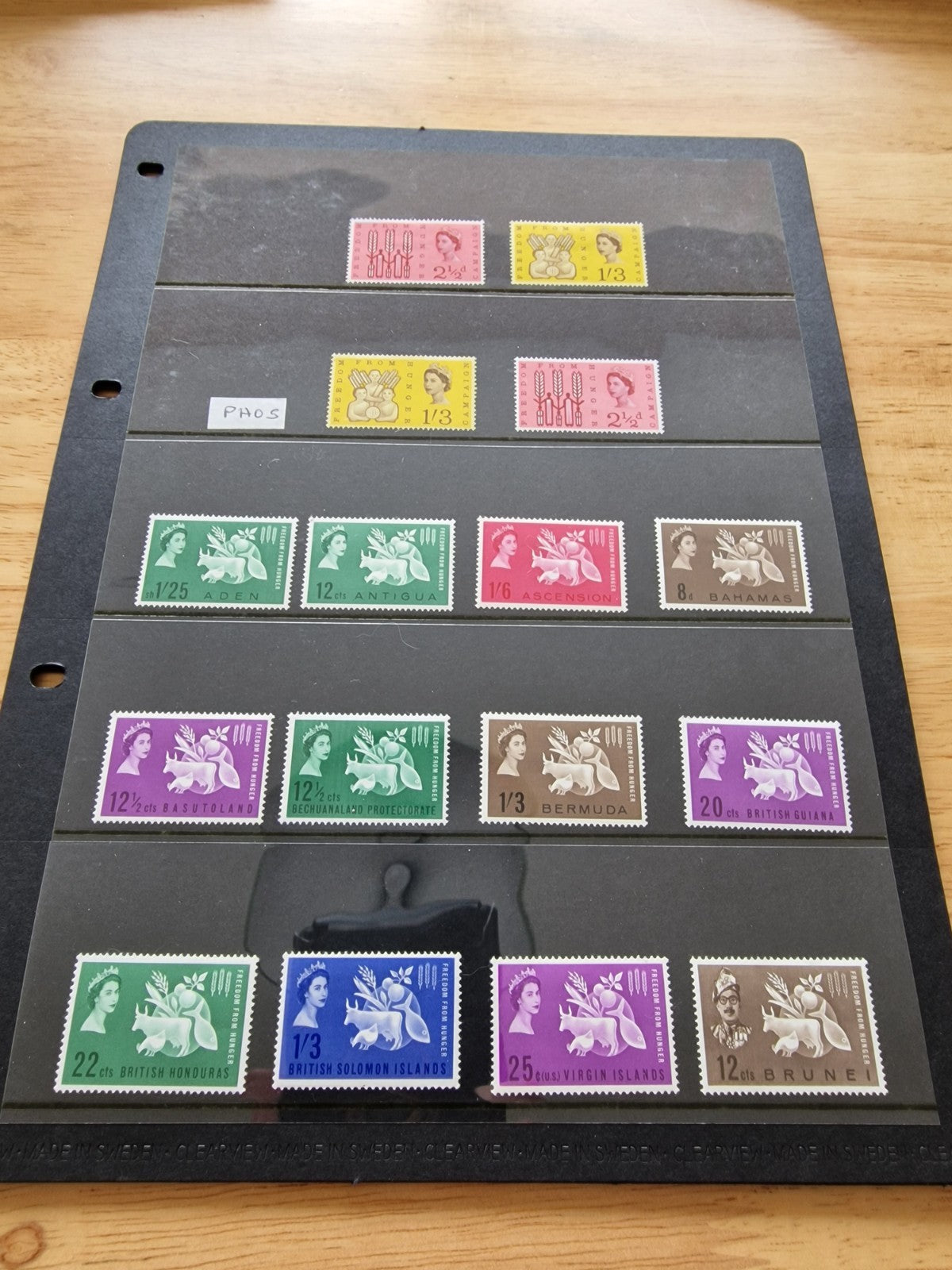 1963 Freedom from Hunger Omnibus Complete Set of 77 Stamps Fine MLH