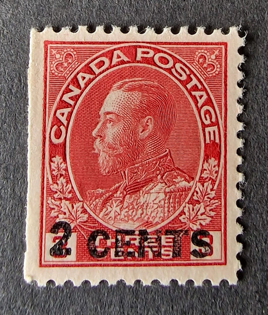 Canada KGV 1926 SG264b 2c on 3c Carmine on Die II MNH Cat £650