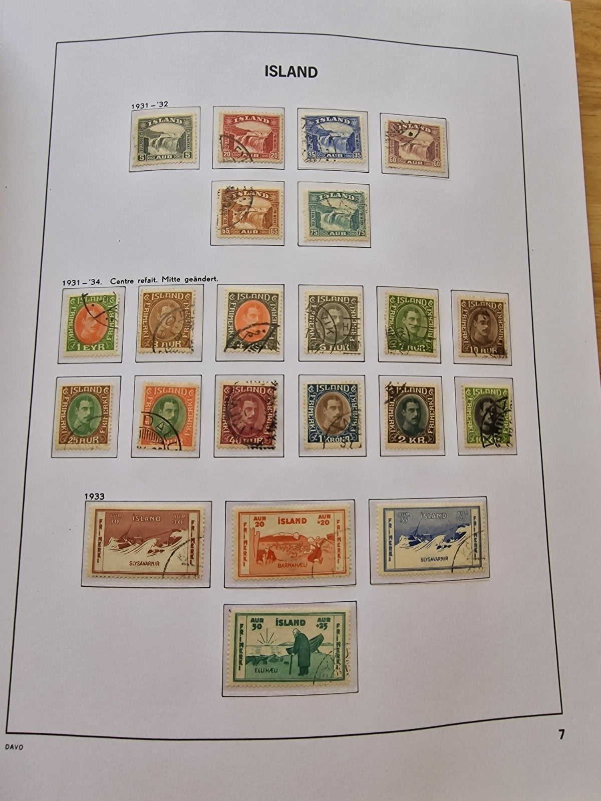 Valuable Iceland Superb Used Collection to 1989 in Davo Album