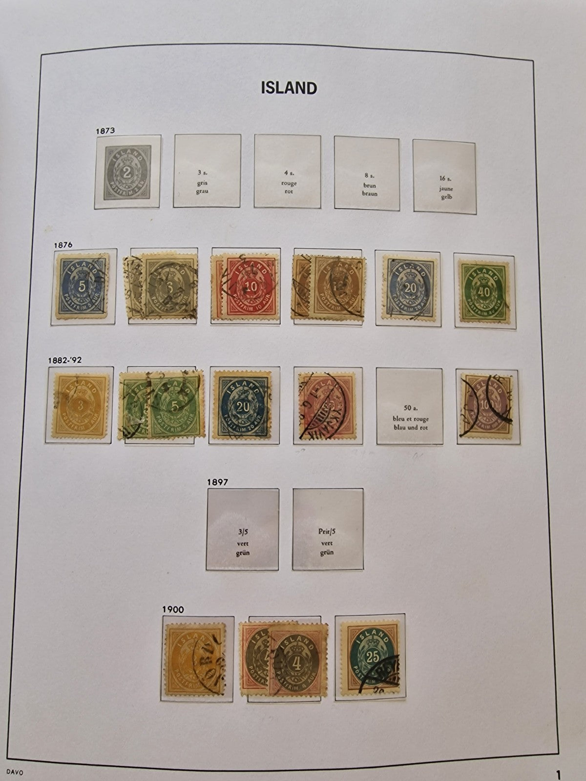 Valuable Iceland Superb Used Collection to 1989 in Davo Album