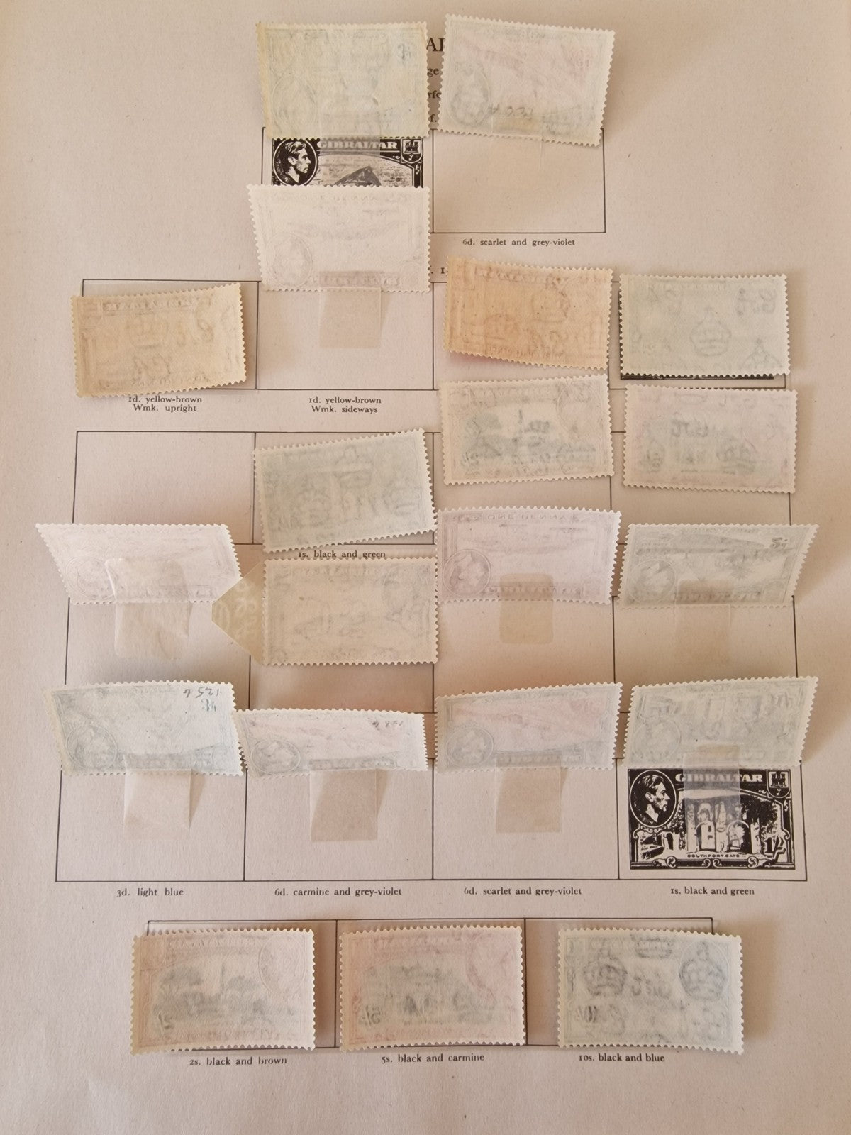 Gibraltar 1938-51 Set Complete for All Perfs/Colours (Less SG124ab) CV £1,550.85
