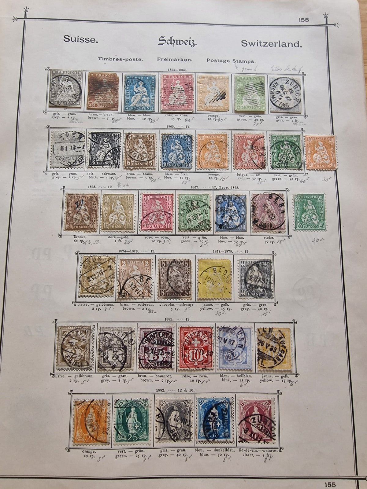 Valuable Stamp Collection in Ornate Old Schwaneberger Album Huge Cat Value