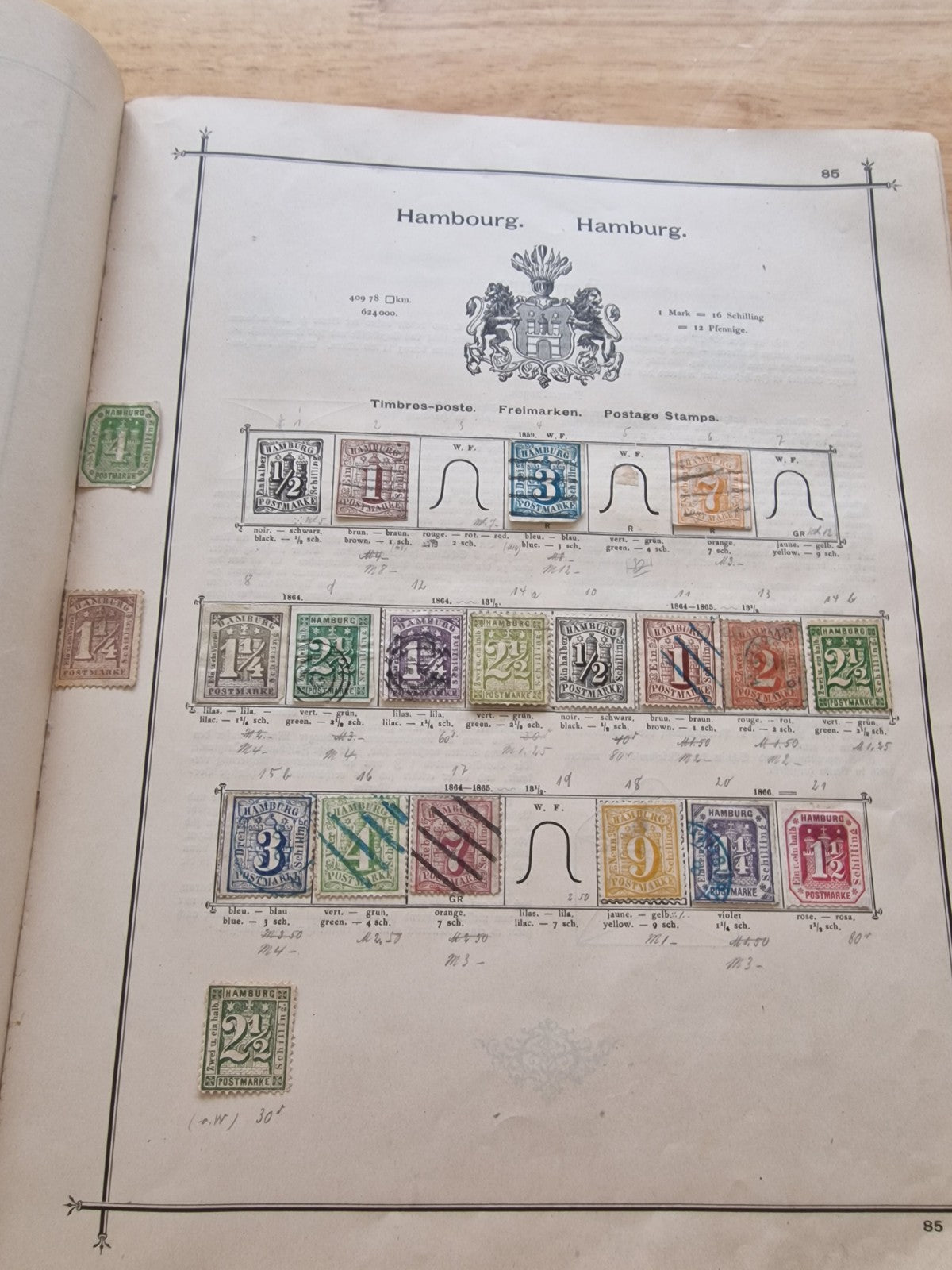 Valuable Stamp Collection in Ornate Old Schwaneberger Album Huge Cat Value