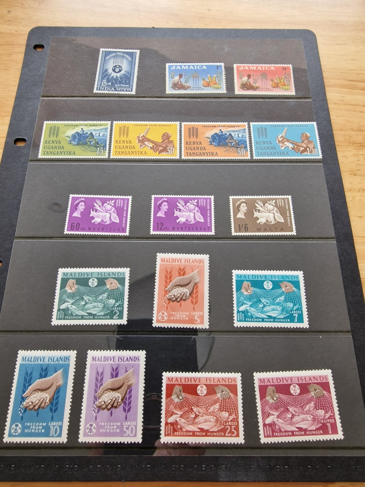 1963 Freedom from Hunger Omnibus Complete Set of 77 Stamps Fine MLH