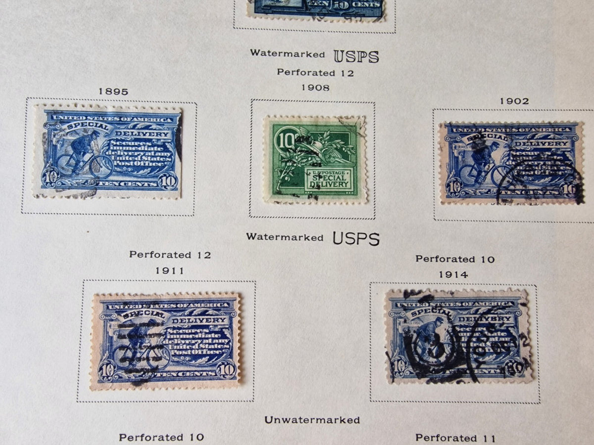 USA 'Special Delivery' Accumulation on 2 Pages Complete (Less 1 Stamp) Cat £530+
