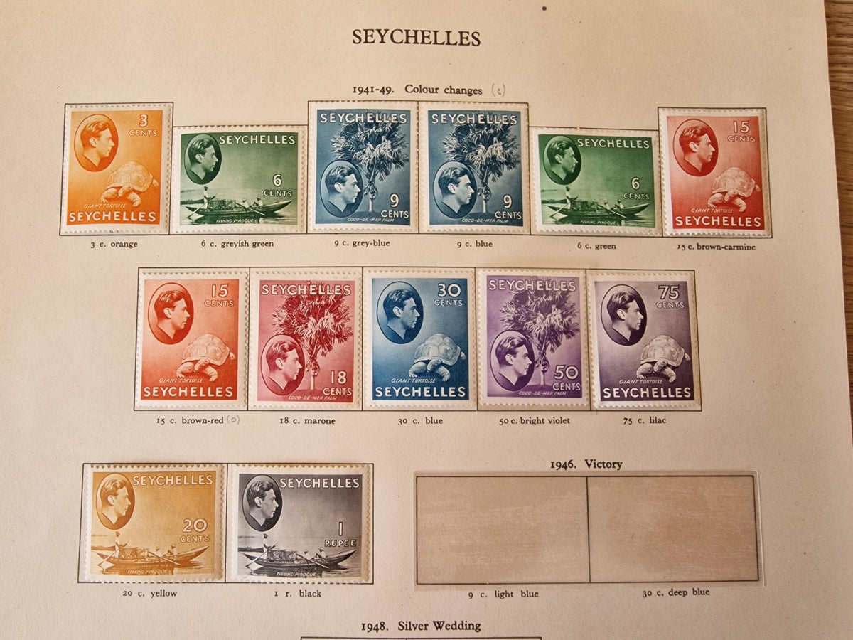 Seychelles KGVI 1938-49 Set (Chalk Papers) Mint Cat £1,087.75