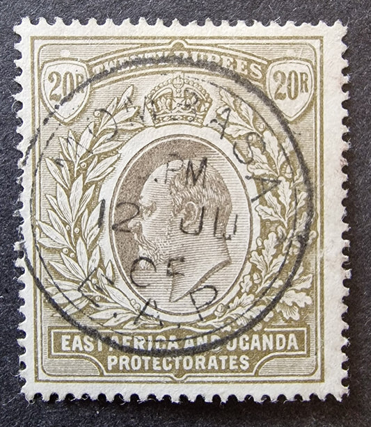 KUT KEVII 1903-04 SG15 20r Grey & Stone Used with Cert Cat £2,250
