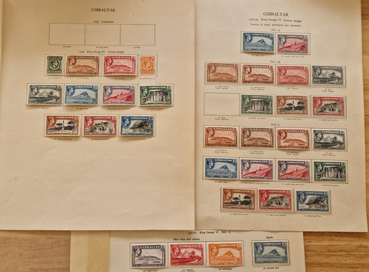 Gibraltar 1938-51 Set Complete for All Perfs/Colours (Less SG124ab) CV £1,550.85