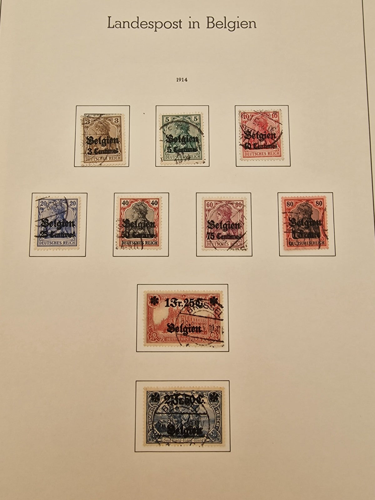 Germany Belgian Occupation 1914 Set Used Cat £90