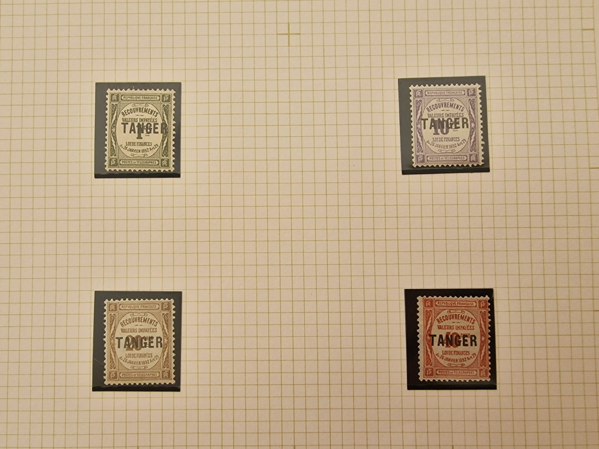 French Post Offices in Tangier 1918 Postage Due Set of 4 SG D26-D29 Mint Cat £30
