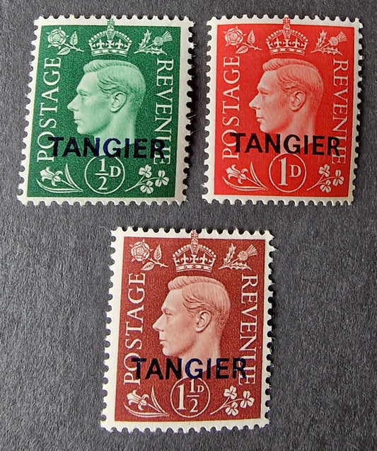 Morocco Agencies Tangier 1937 KGVI Set of 3 SG245-247 Mint Cat £35